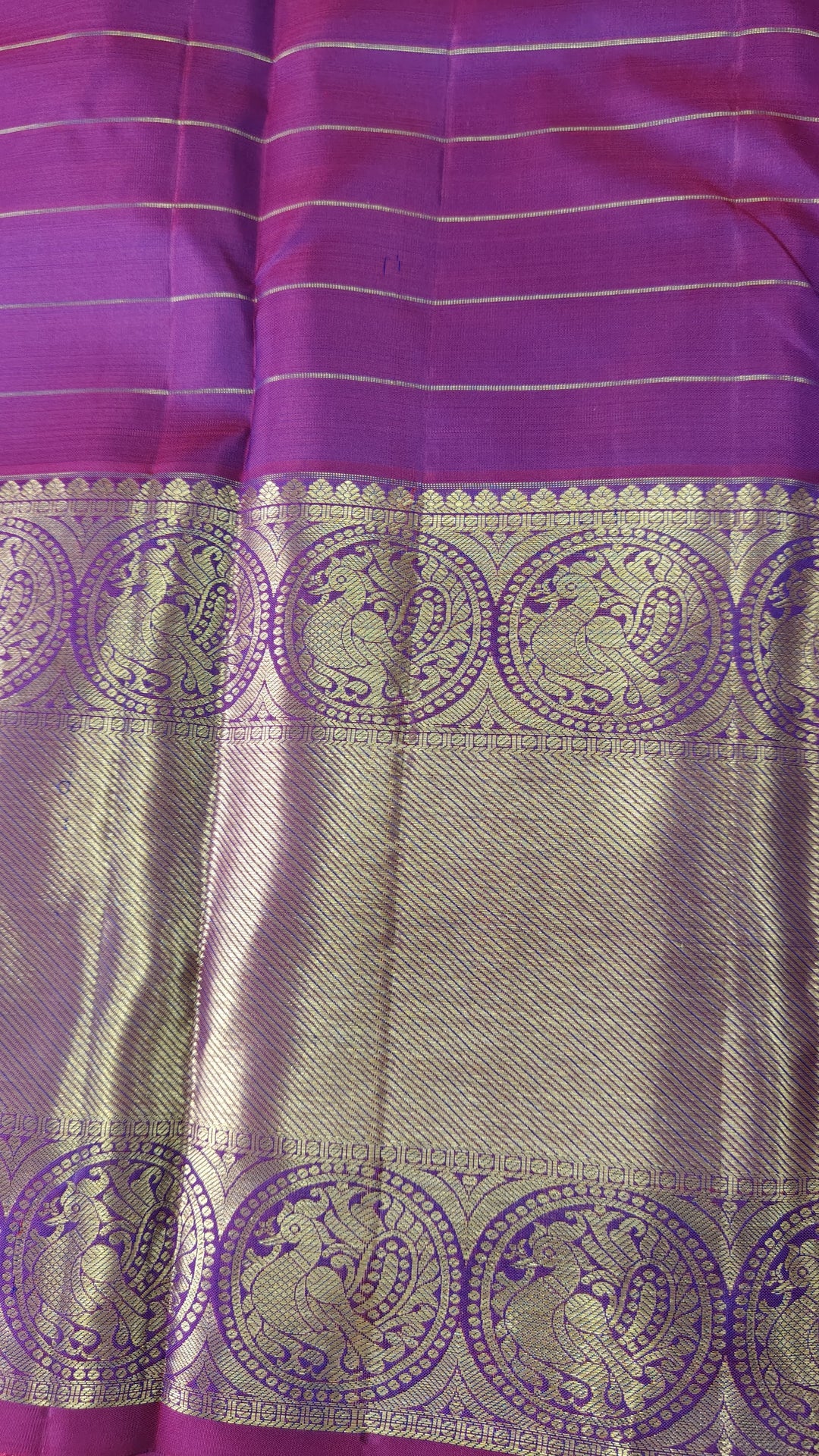 Blue Zari Checks on Kanjivaram Silk Saree with Zari Buttis and Contrast Wide Zari Border | SILK MARK CERTIFIED