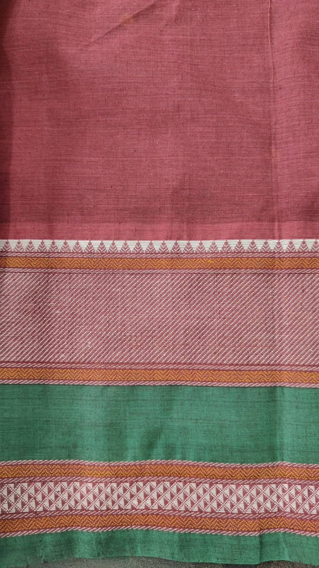 Maroon Handloom Kanchi Cotton Saree with Resham Chunri Buttis and Meenakrai Paisley Motifs