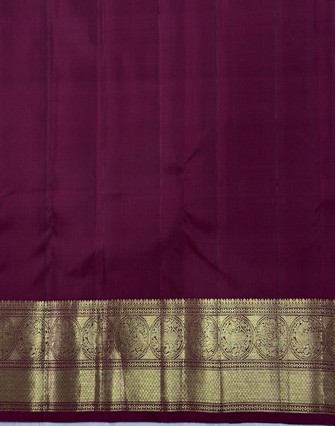 Sage Green Paisley Floral Brocade Gadwal Silk Saree with Wide Zari Border | SILK MARK CERTIFIED