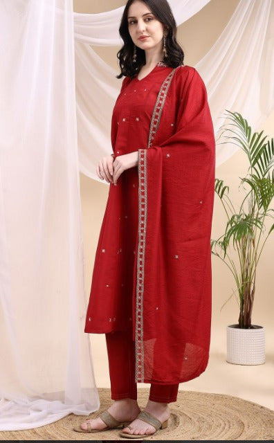 Aarohi Threadwork Cotton Suit set | Made to Order