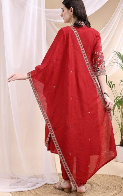 Aarohi Threadwork Cotton Suit set | Made to Order