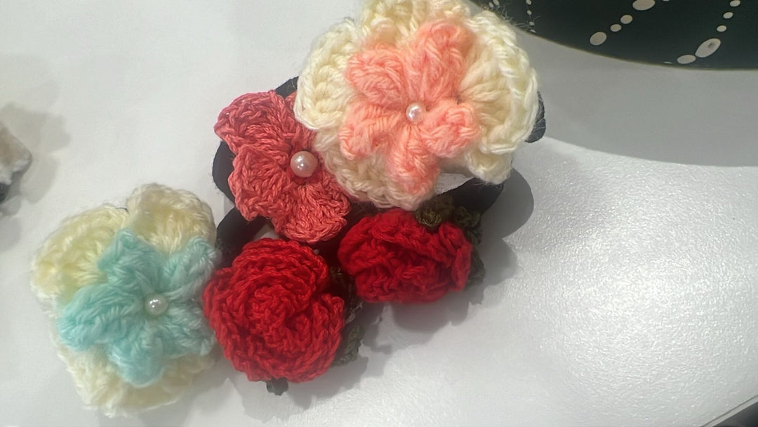 Floral Crochet Hair tie | SHOBITAM
