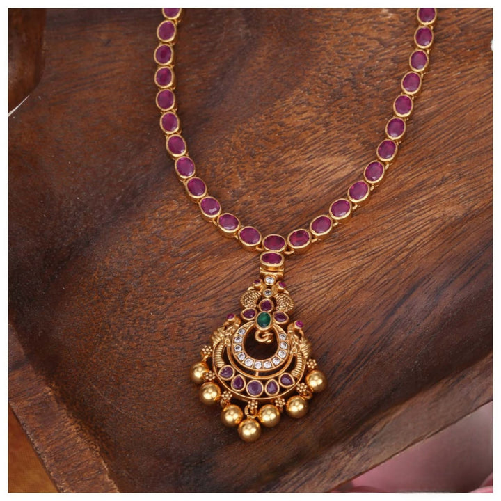 Pure 92.5 Silver Charvika Stone Necklace | SHOBITAM