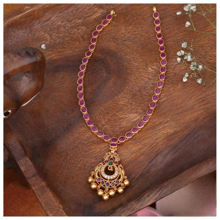 Pure 92.5 Silver Charvika Stone Necklace | SHOBITAM