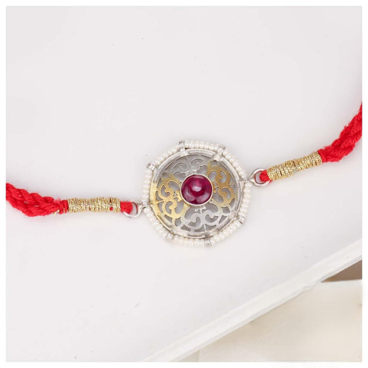 Pure 92.5 Silver Fancy Silver Rakhi | SHOBITAM
