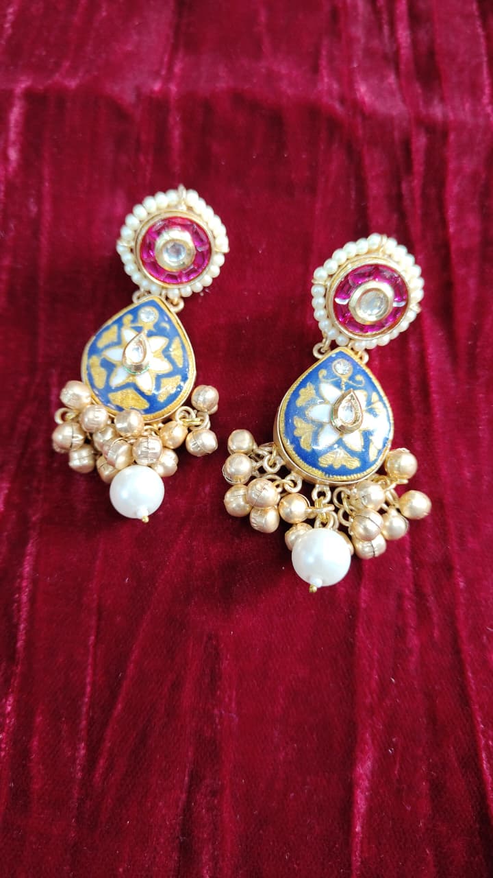 Ghoomar Fushion Rajasthani Necklace with Meenakari