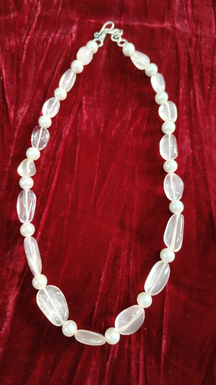 Clearwater Druzzy & Pearl Quartz Necklace