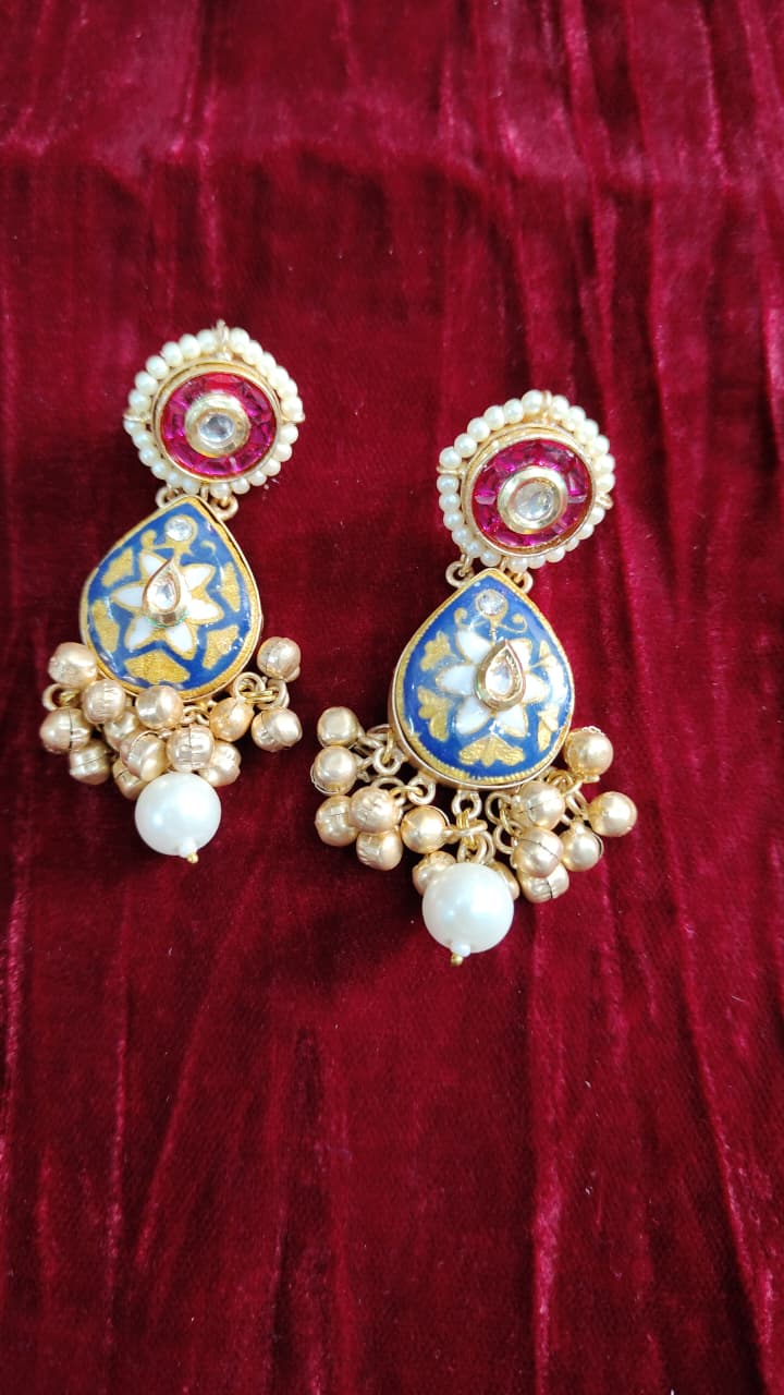 Ghoomar Fushion Rajasthani Necklace with Meenakari