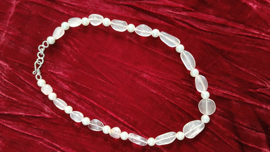 Clearwater Druzzy & Pearl Quartz Necklace