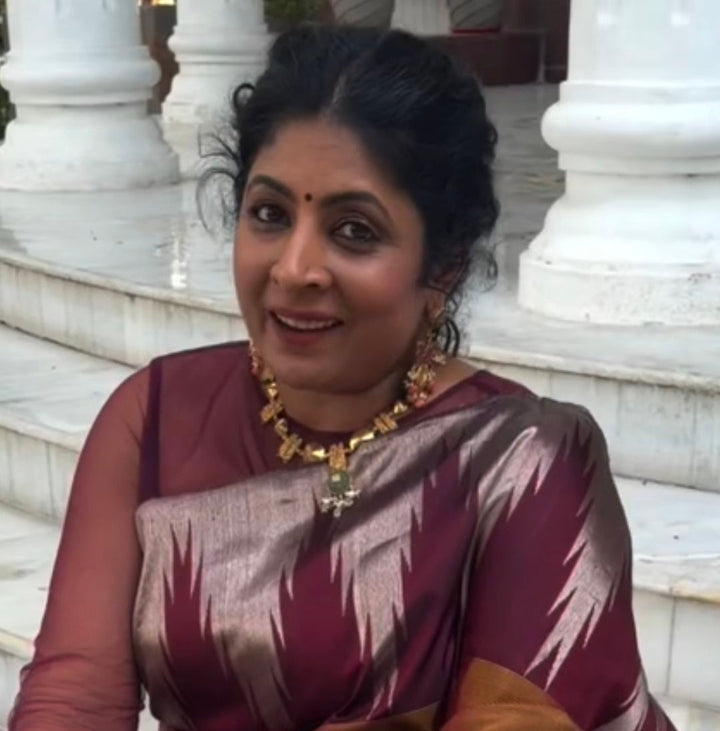 92.5 Silver and 24kt gold-plated, Stunning Mangalyam Necklace Set