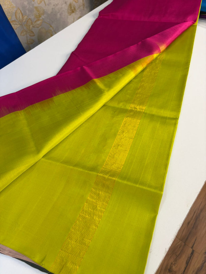 Rani Pink - Handwoven Multicolour Uppada Silk Saree | SILK MARK CERTIFIED | SHOBITAM
