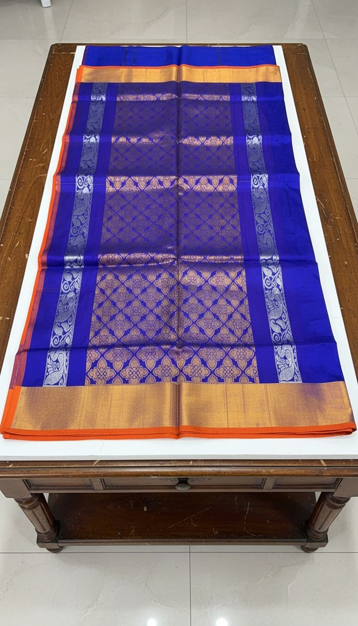Orange Grand - Handwoven Uppada Silk Saree | SILK MARK CERTIFIED | SHOBITAM