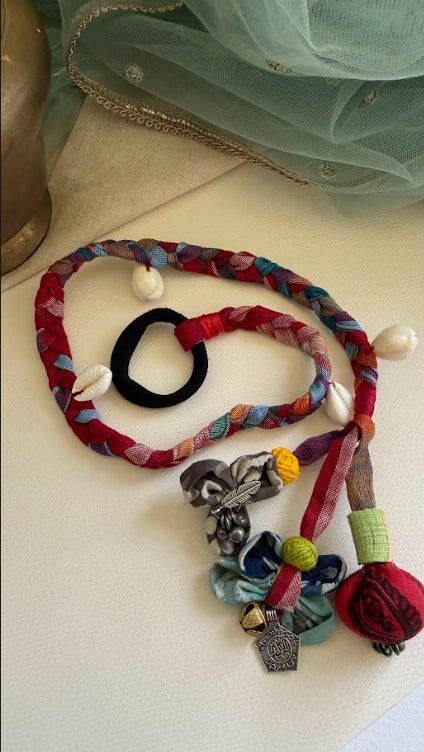 Ziddi Multicolor Braided Hair Braid Accessory | SHOBITAM