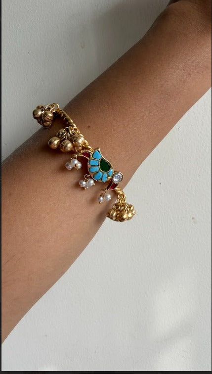 Chidiya Ethnic Peacock Motif Bracelet- Single Piece | SHOBITAM