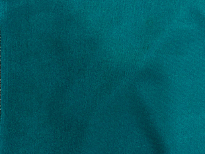 Rama Green Mysore Silk Saree with Brocade-Zari Buttas Grid Design and Minimal Zari Border | SILK MARK CERTIFIED | SHOBITAM