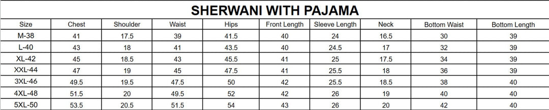 Navy Blue Jacquard Sherwani Set For Men With Embroidered Work | SHOBITAM