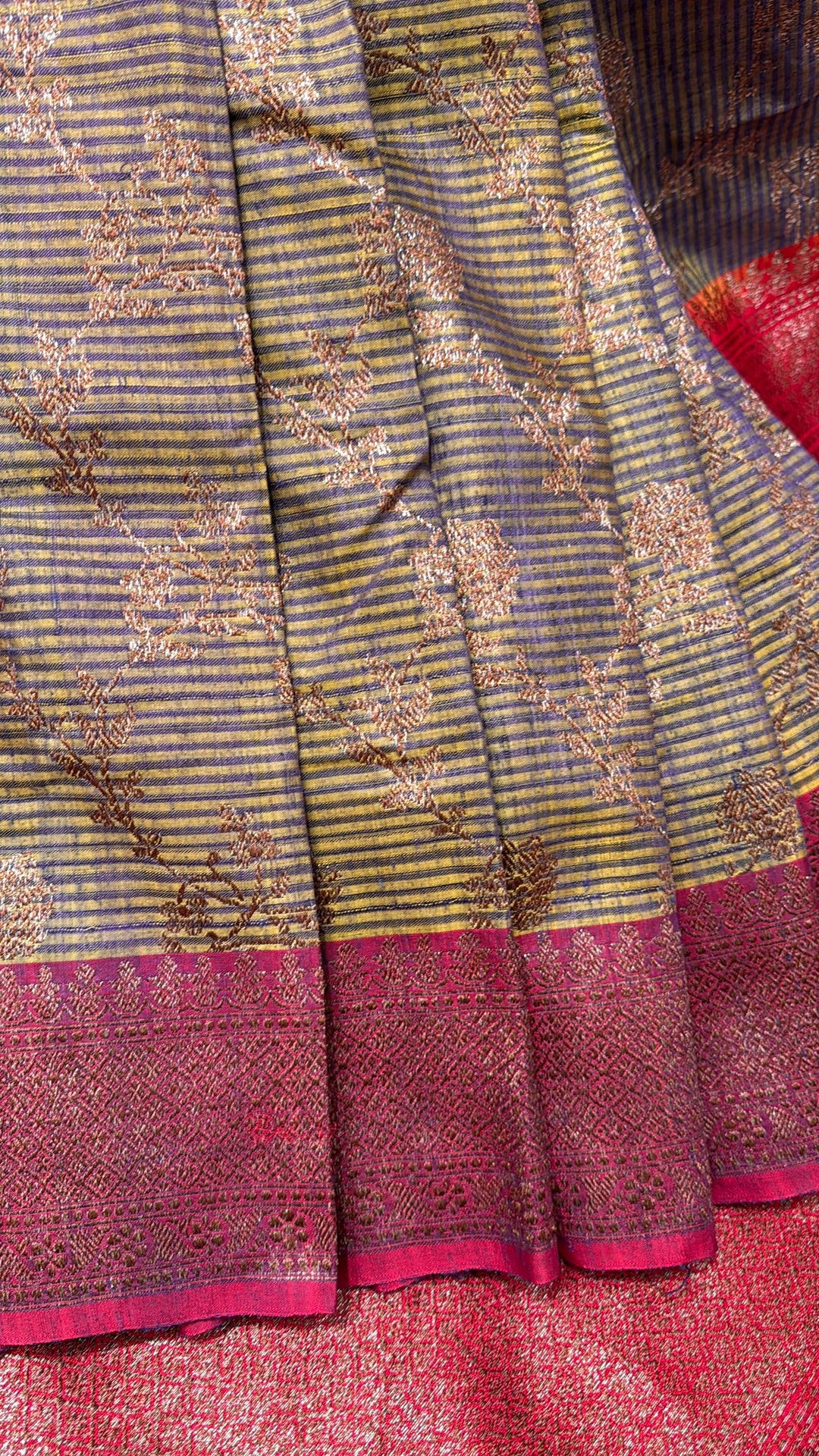 Kadhuwa Jaal Banarasi Pure Dupion Silk Saree in Methi Green |CERTIFIED SILK