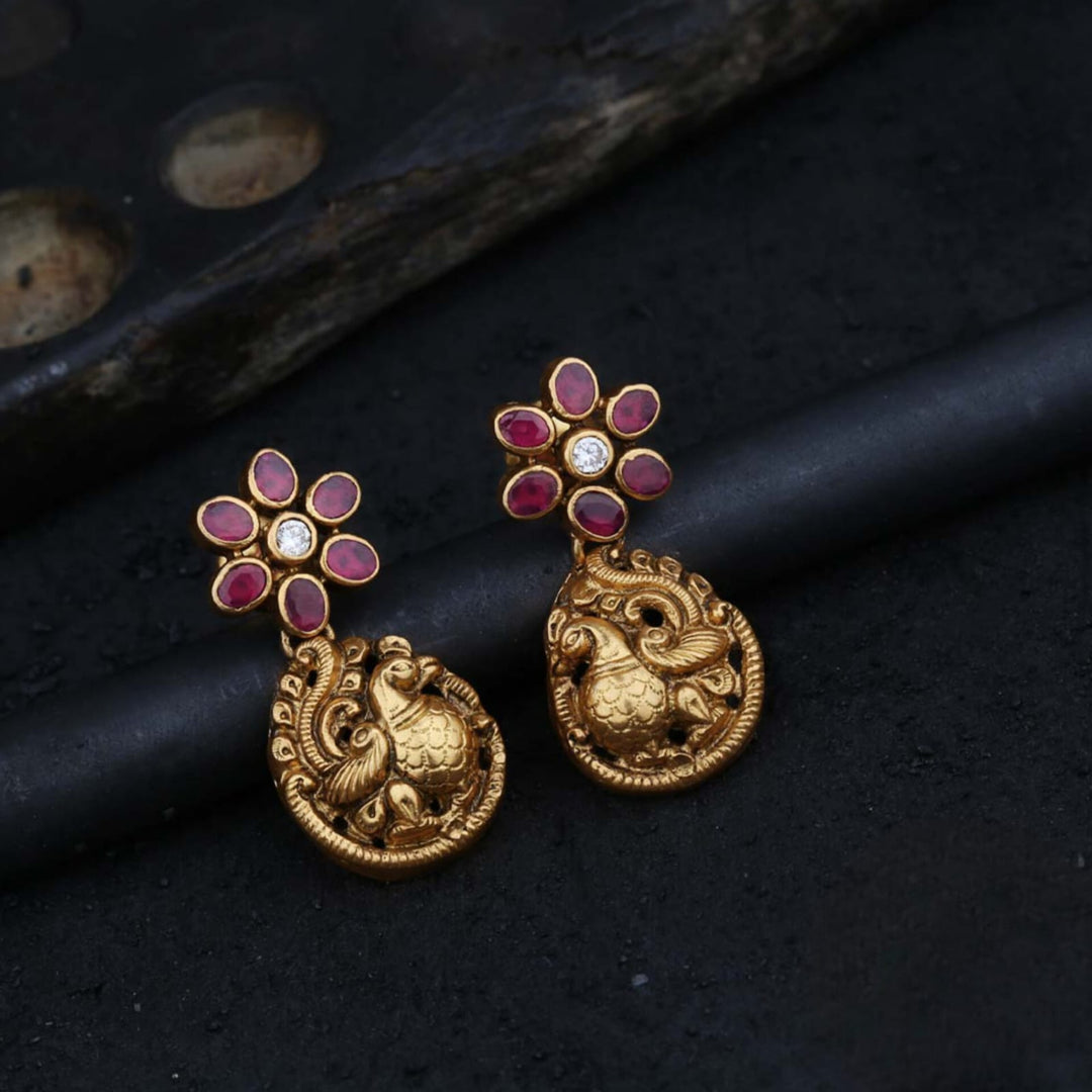 Pure 92.5 Silver Peacock Earrings | SHOBITAM