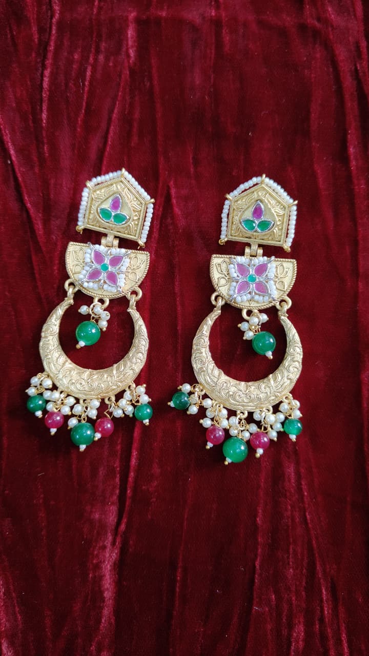 Jodha Fushion Rajasthani Lightweight Chandbali