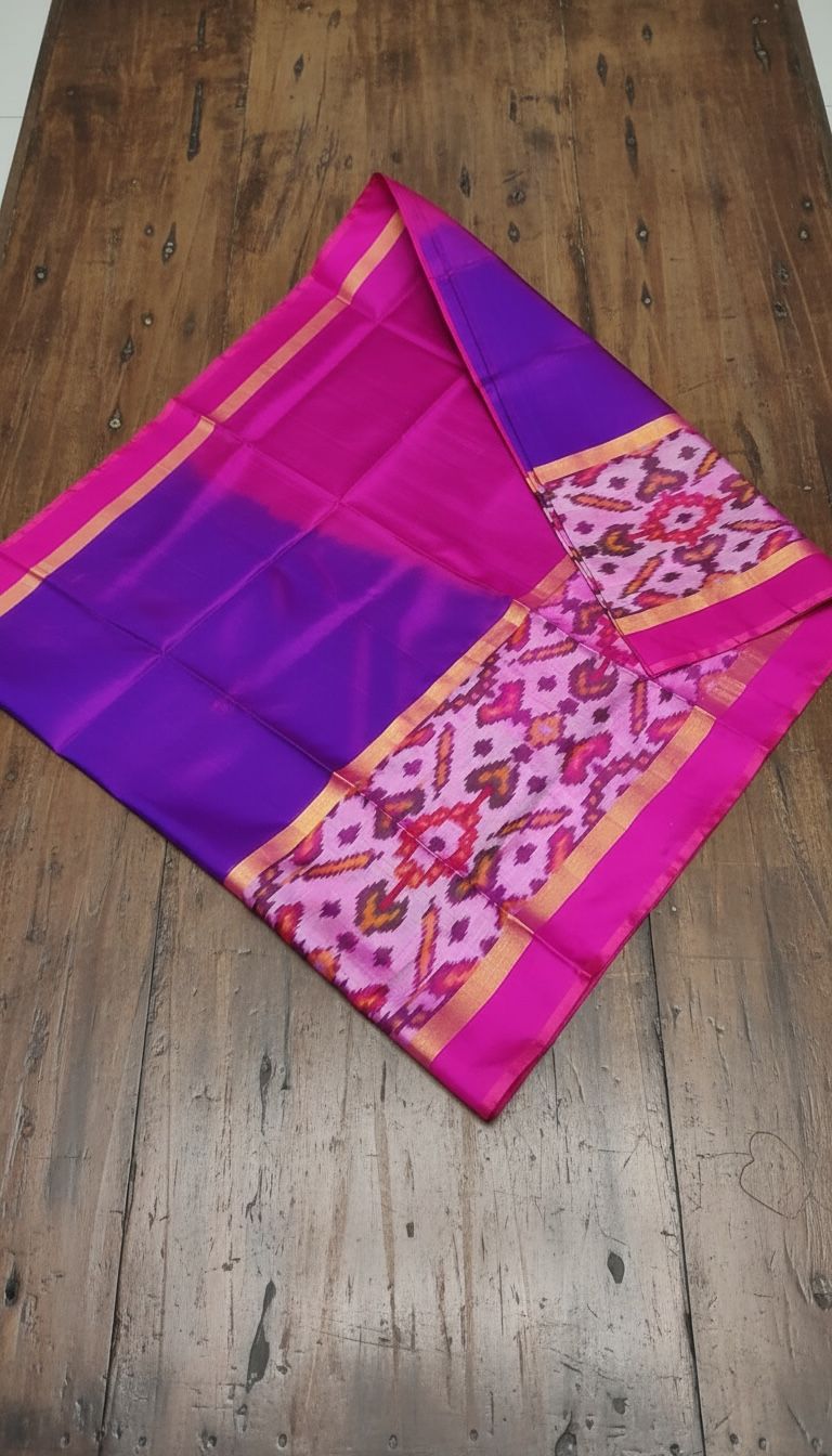 Seema- Purple Handwoven Uppada Silk Saree | SHOBITAM | SILK MARK CERTIFIED