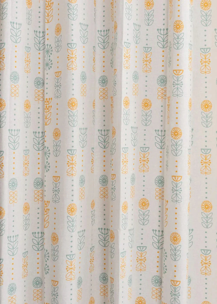 Skogen 100% cotton floral curtain, Customizable for size, lining and headers