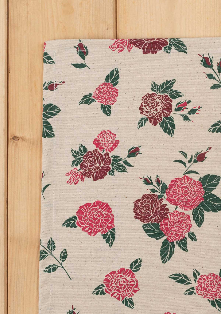 Wild Roses Spill safe water-resistant coated cotton table cloth | SHOBITAM