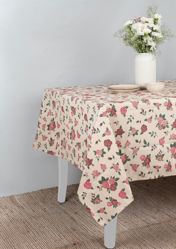 Wild Roses Spill safe water-resistant coated cotton table cloth | SHOBITAM