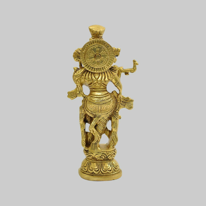 BRASS KRISHNA IDOL 9*4*2 | SHOBITAM