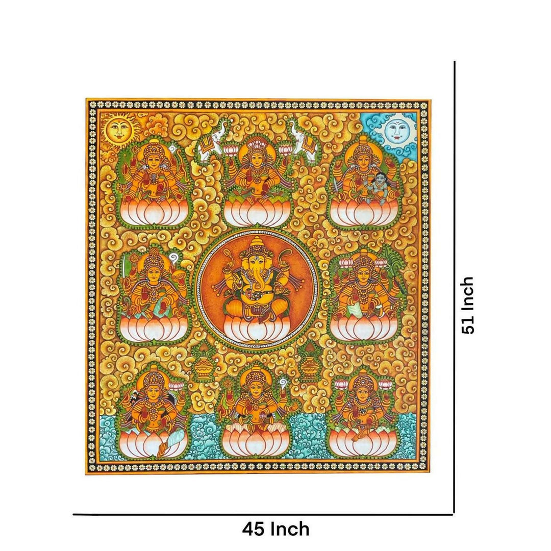 MURAL PAINTING ASHTALAKSHMI 54*45 | SHOBITAM