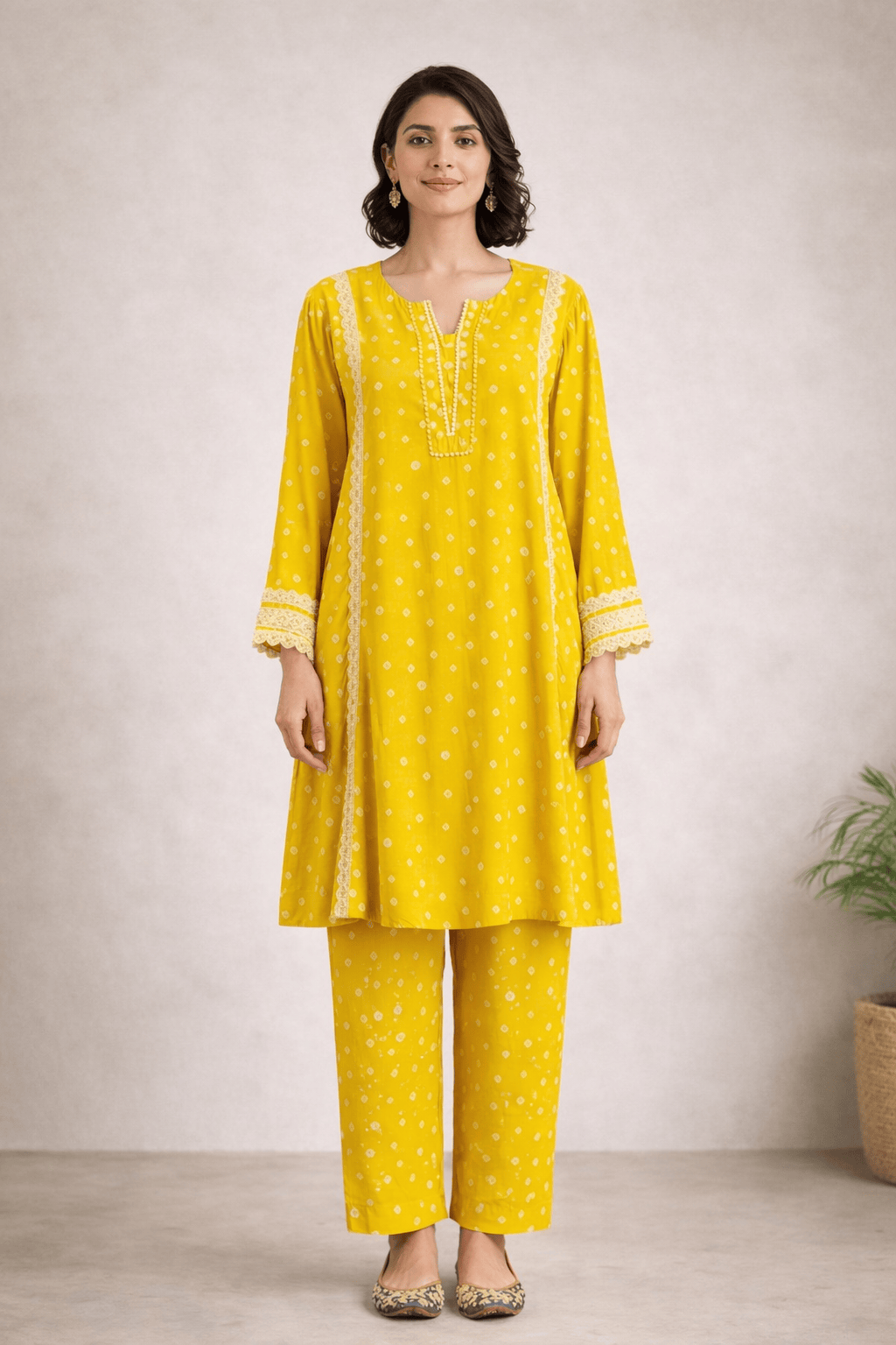 SUNFLOWER Jaipuri Printed Yellow Kurta Set