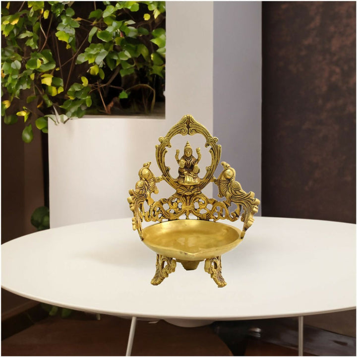 BRASS LAKSHMI NANDA DEEPA 11*8*7 | SHOBITAM