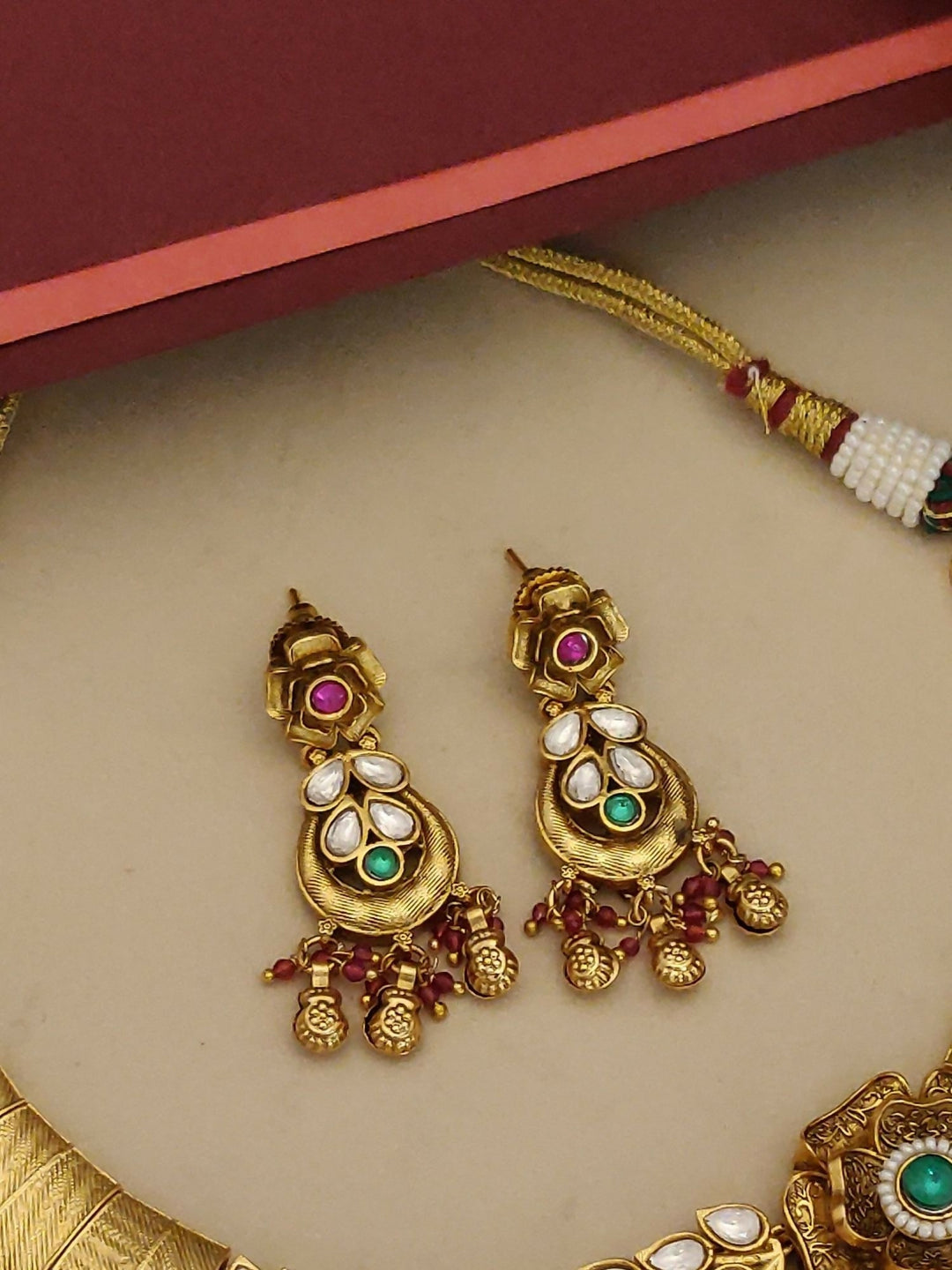 Premium Designer Imitation Bridal Jewellery Necklace Set | SHOBITAM