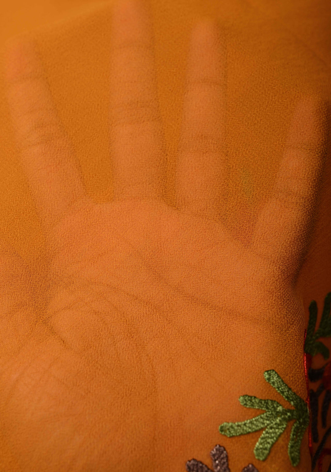 Purple Kashmiri Aari Georgette Saree with Floral Embroidery (Copy)