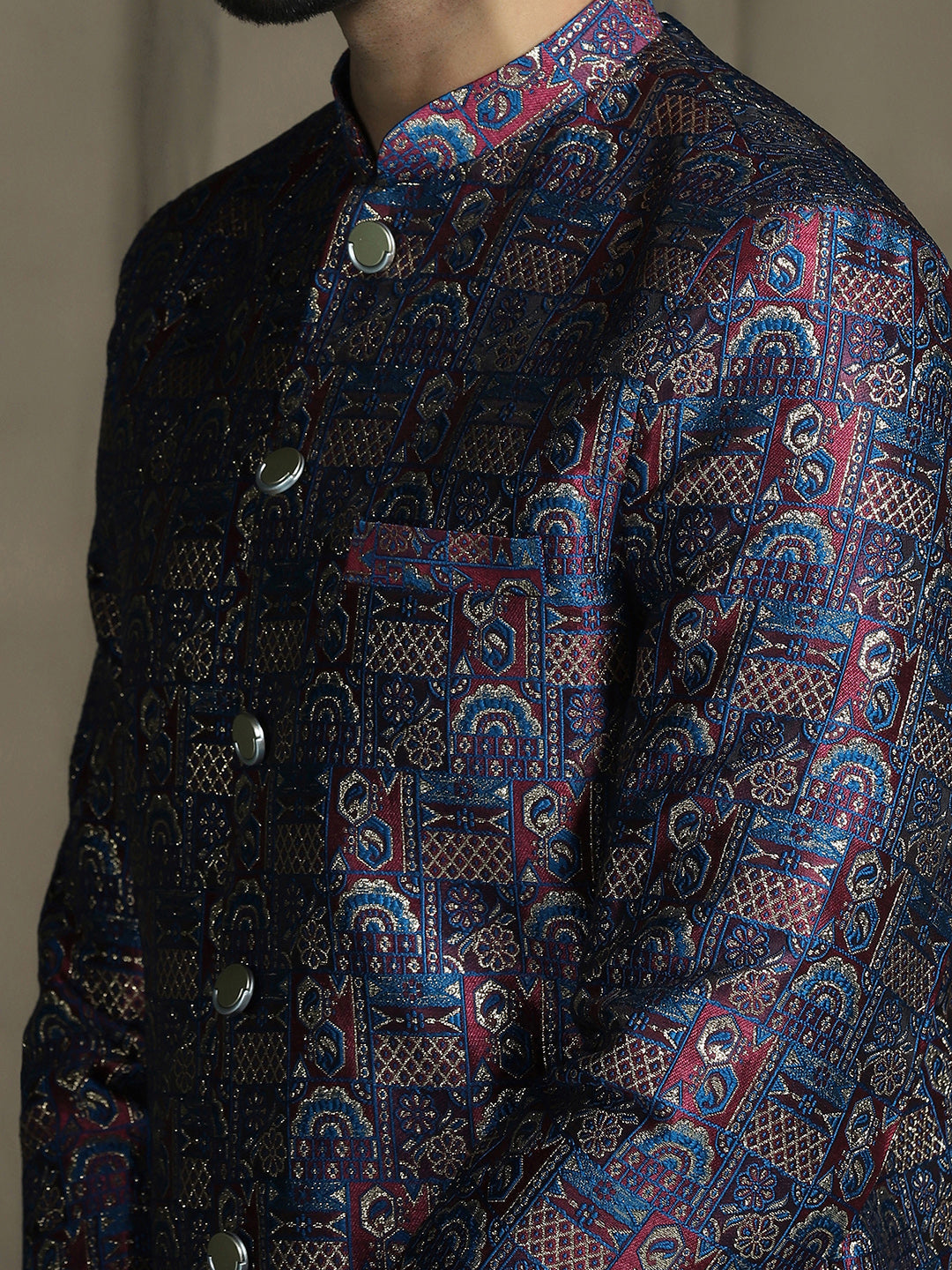 Darbar Jacquard Sherwani Set for Men | SHOBITAM