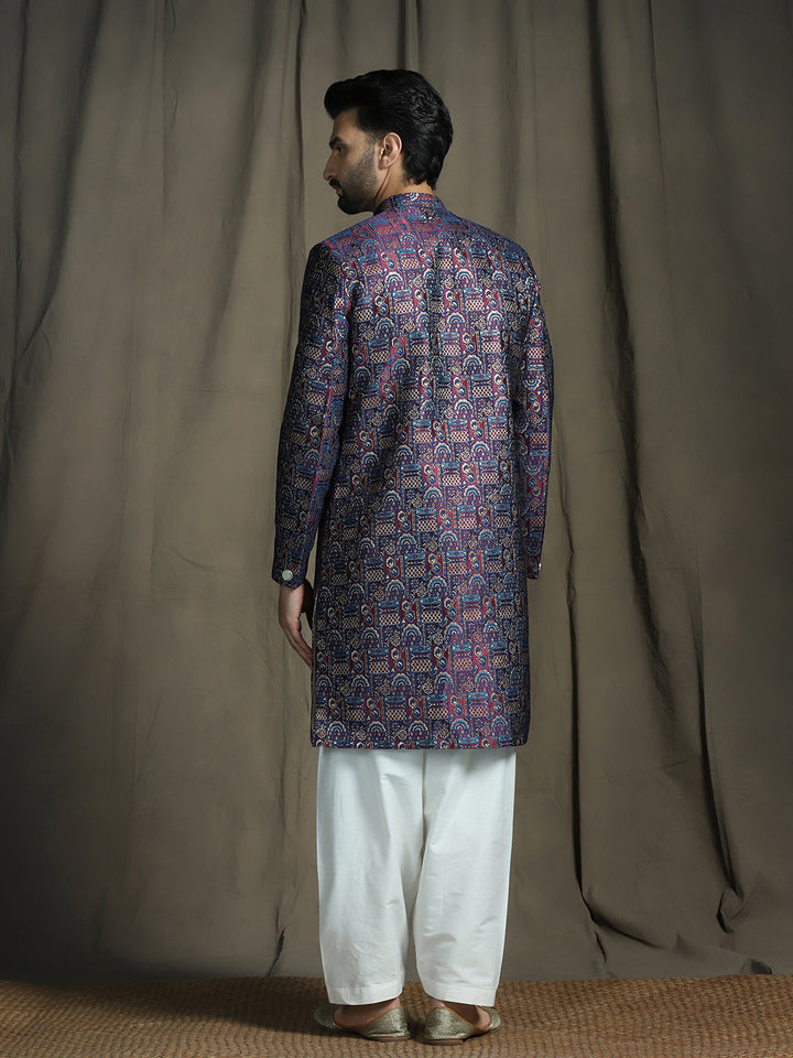 Darbar Jacquard Sherwani Set for Men | SHOBITAM
