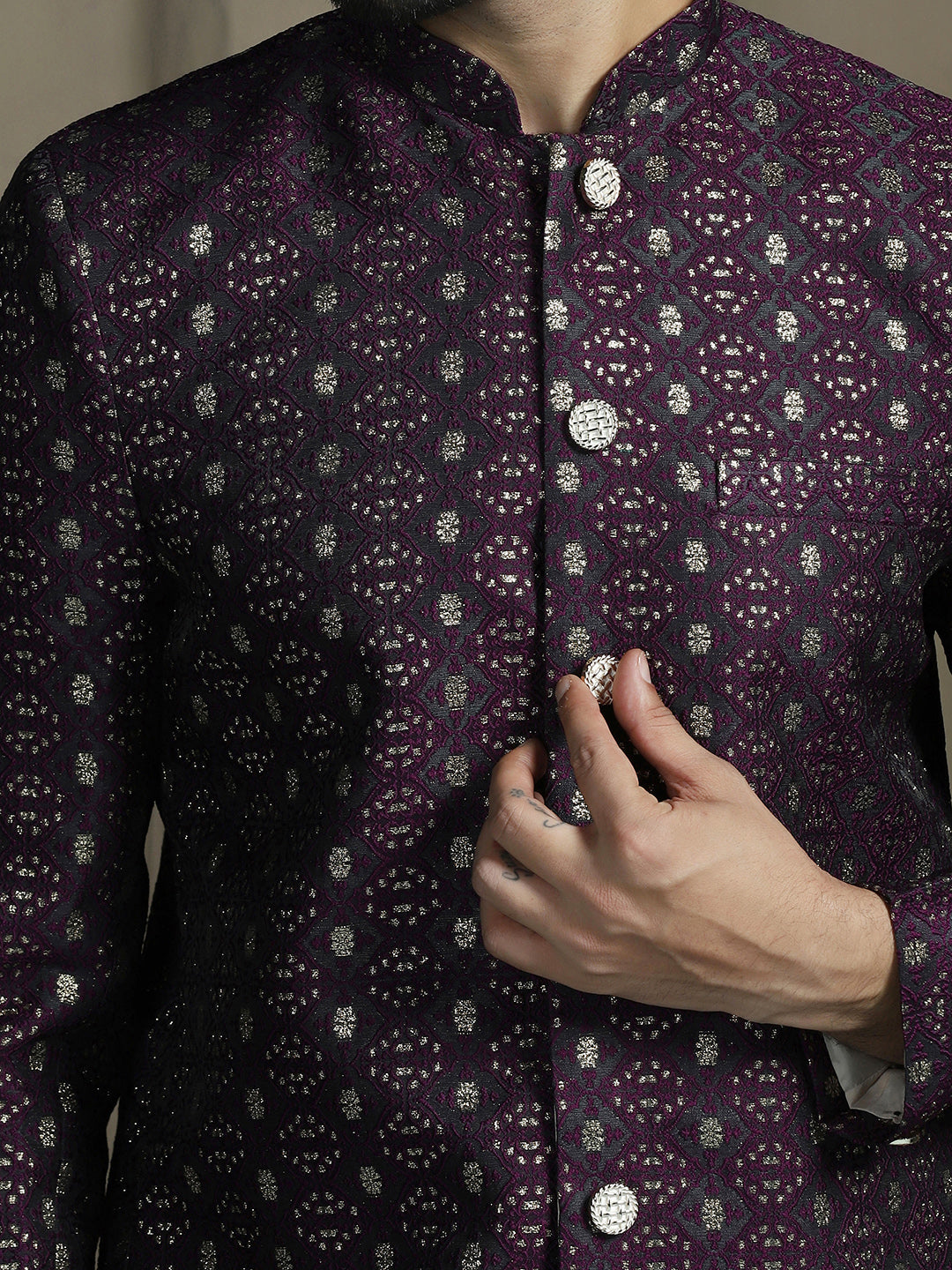 Nawab Heritage Sherwani with Pajama Set for Men | SHOBITAM