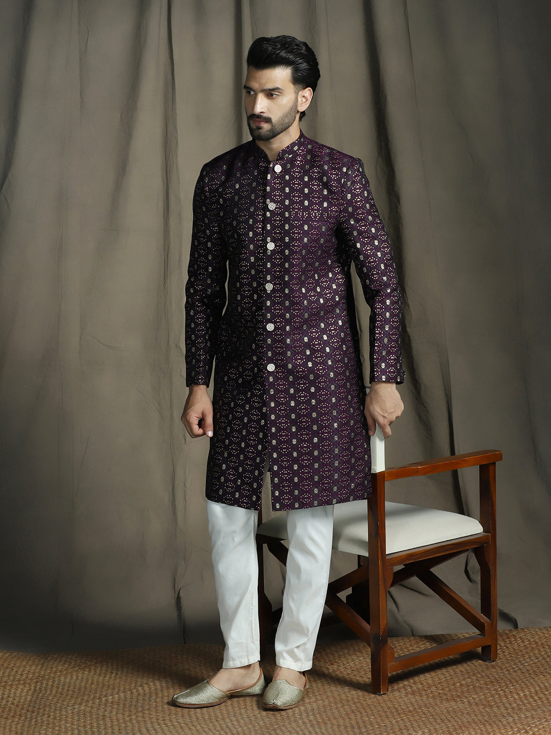 Nawab Heritage Sherwani with Pajama Set for Men | SHOBITAM
