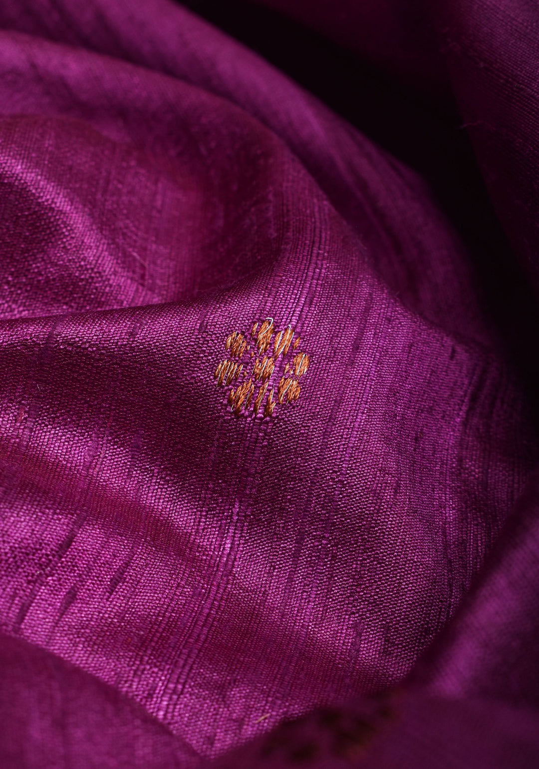 Purple Pure Banarasi Raw Silk Saree with Antique zari Mandala Motifs and Contrast Blouse | SILK MARK CERTIFIED
