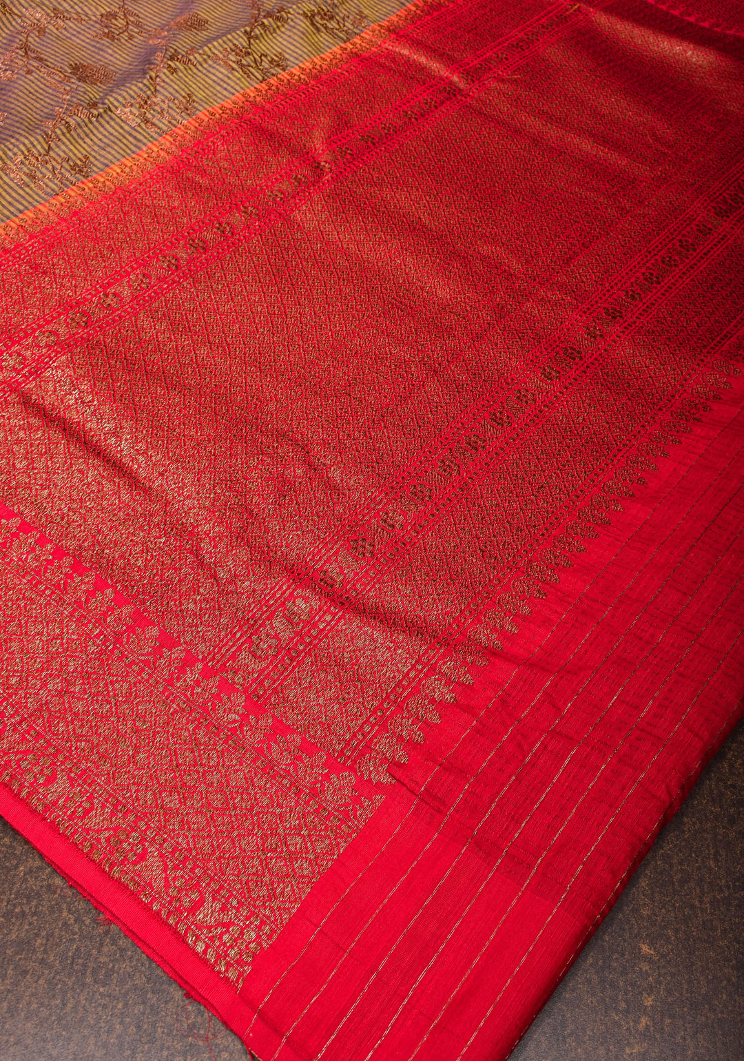 Kadhuwa Jaal Banarasi Pure Dupion Silk Saree in Methi Green |CERTIFIED SILK