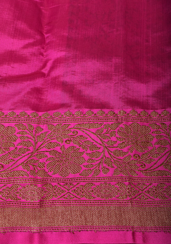 Sea Green Pure Tussar Silk Banarasi Saree with Antique Zari Kadhuwa Weaving | SILK MARK CERTIFIED