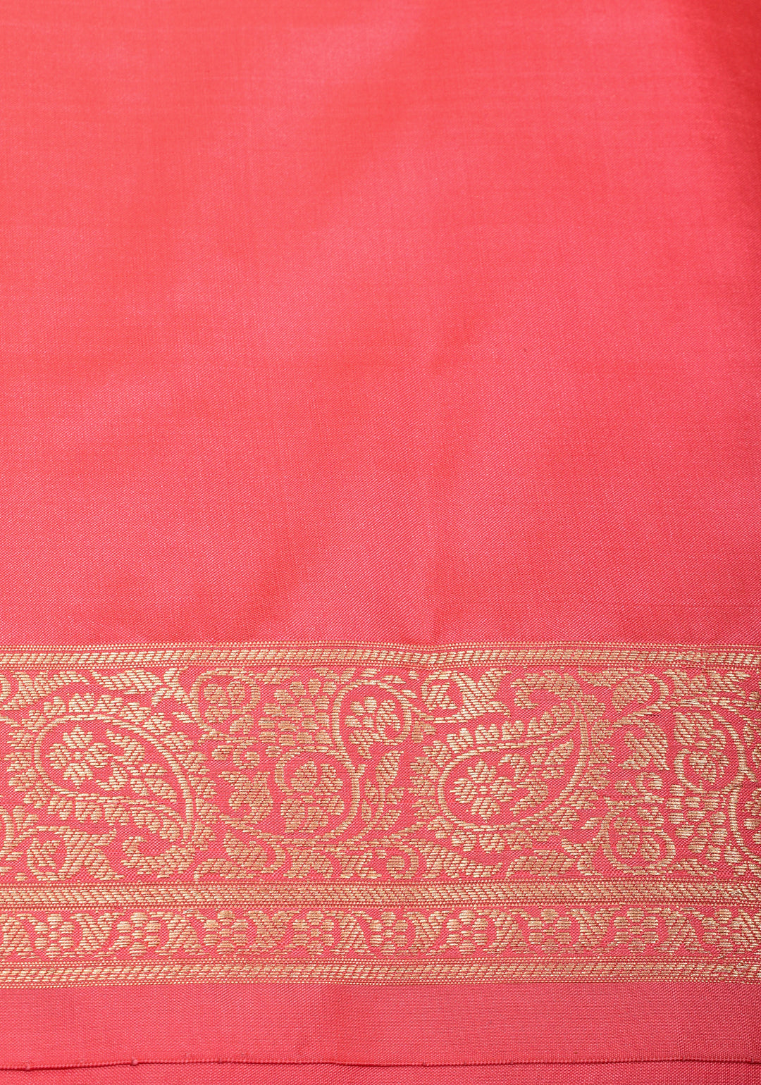 Pink Pure Banarasi Katan Silk Saree with Floral Buttis and Zari Border | SILK MARK CERTIFIED