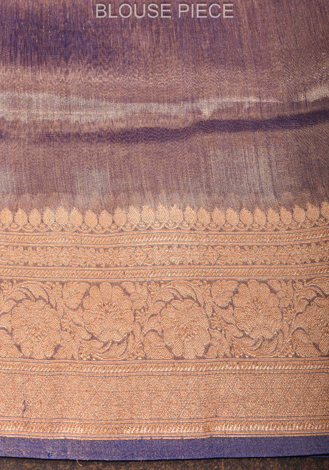 Blue Tone Banarasi Pure Tissue Silk Saree with Sona Rupa Buttas and Zari Border | SILK MARK CERTIFIED