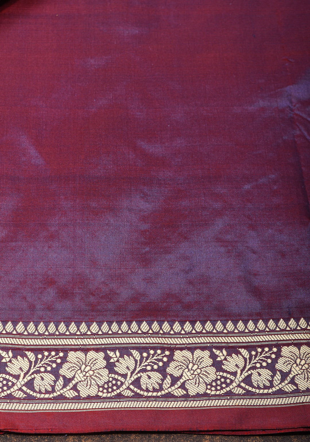 Exquisite Lightweight Banarasi Silk Saree in Viola Purple with Dainty Buttas and Refined Contrast Resham Border| SILK MARK CERTIFIED