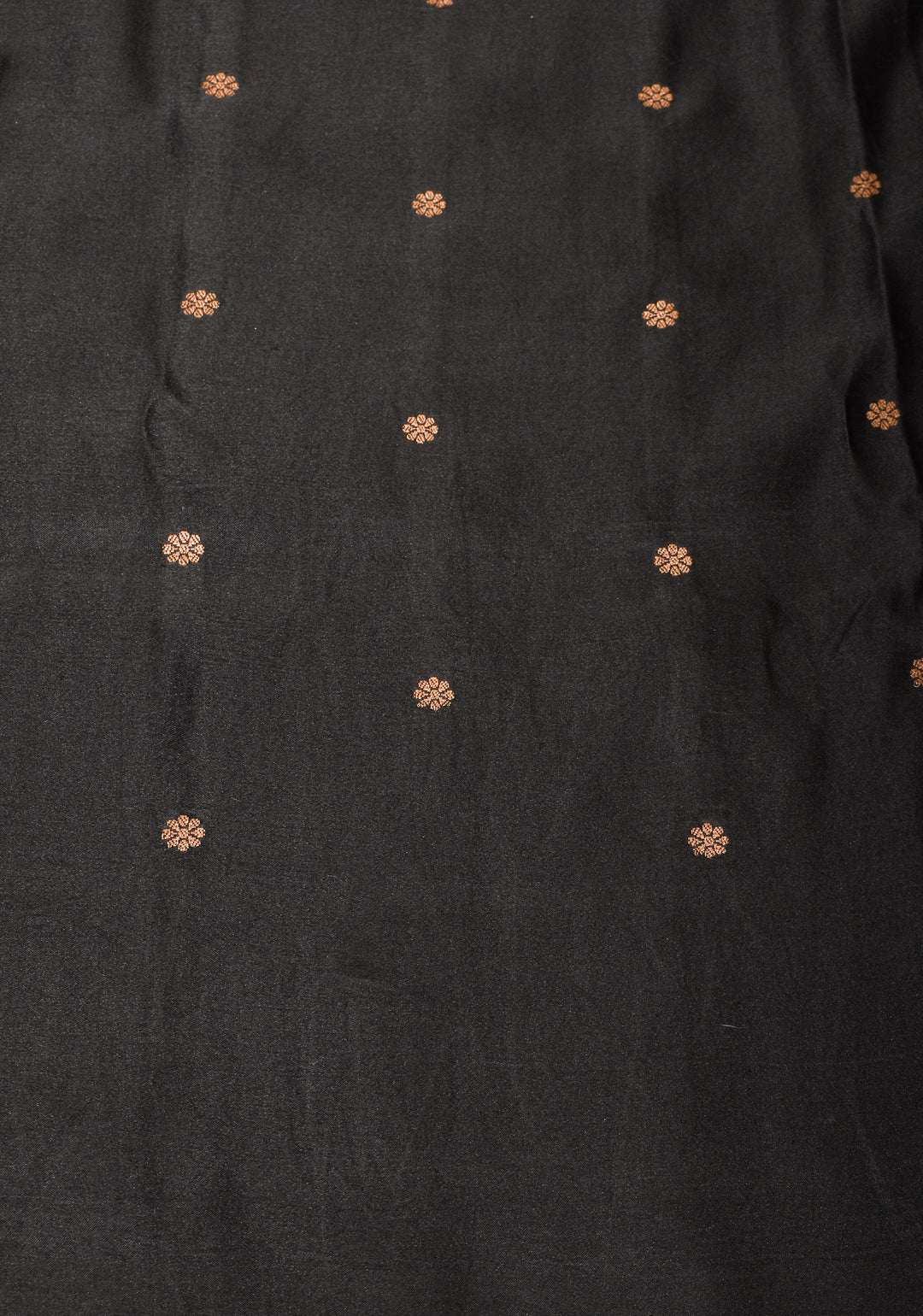 Banarasi Mashru Silk Saree in Black with Damask Motifs And Zari Border | SILK MARK CERTIFIED