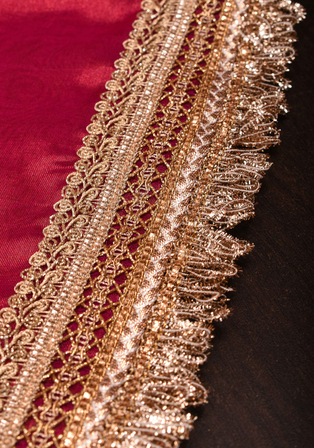 Pink Banarasi Tissue Handloom Saree with Sona Rupa Kadhuwa Buttas and Elegant Lace Border| SILK MARK CERTIFIED