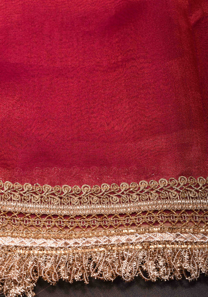 Pink Banarasi Tissue Handloom Saree with Sona Rupa Kadhuwa Buttas and Elegant Lace Border| SILK MARK CERTIFIED