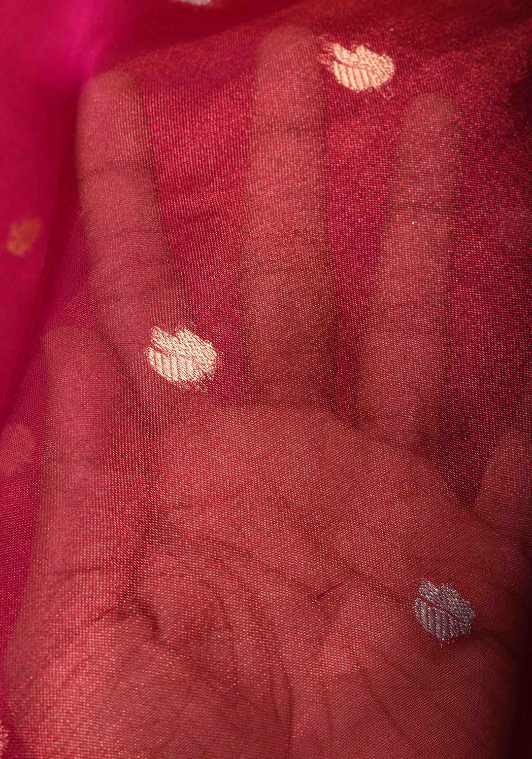 Pink Banarasi Tissue Handloom Saree with Sona Rupa Kadhuwa Buttas and Elegant Lace Border| SILK MARK CERTIFIED