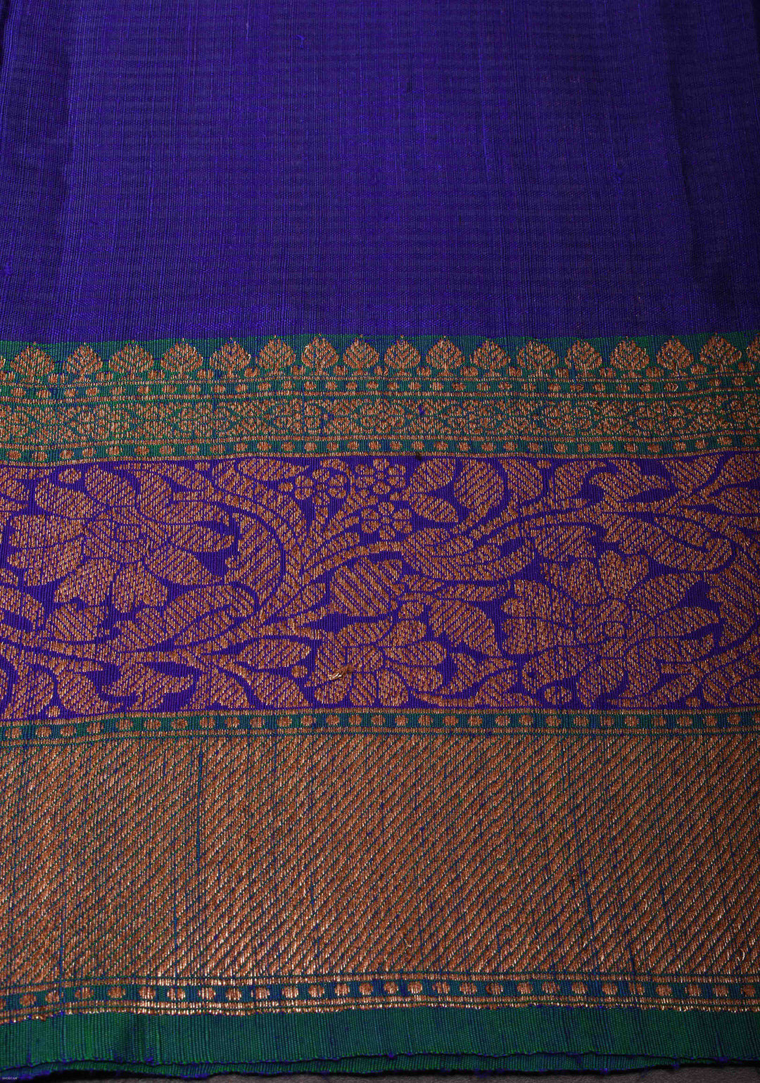 Purple Dual tone Pure Banarasi Dupion Silk Saree with Meenakari Buttas and Zari Border | SILK MARK CERTIFIED