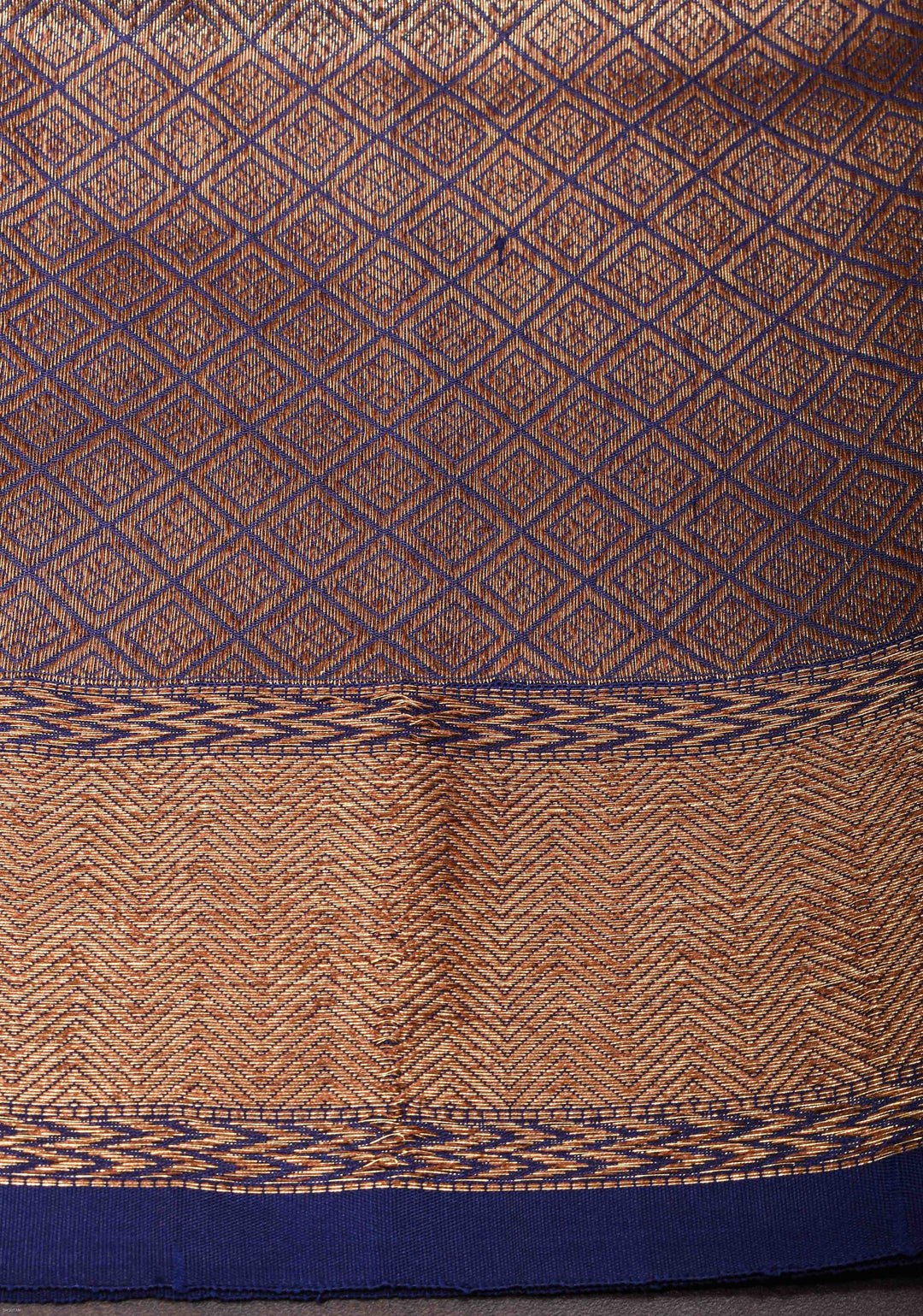 Brick Red Pure Banarasi Cotton Tussar Silk Saree with Zari Buttas and Koniya Motifs | SILK MARK CERTIFIED