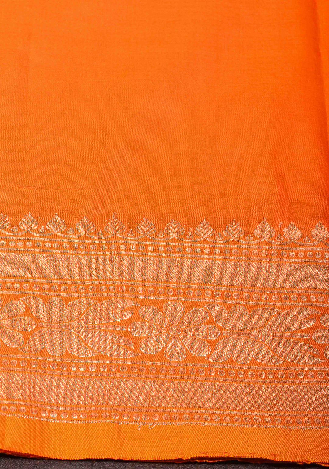 Orange Banarasi Katan silk lightweight saree with Zari Buttas and Zari Border| SILK MARK CERTIFIED